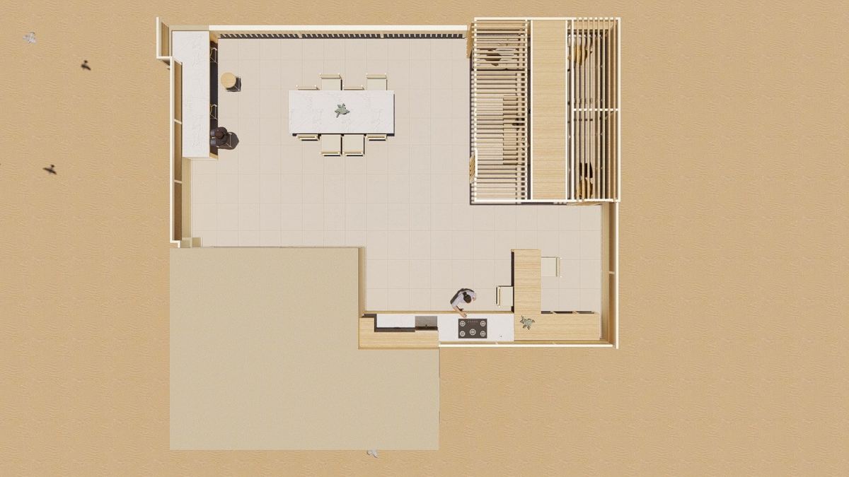 3D concept: top view of the S-Roof layout